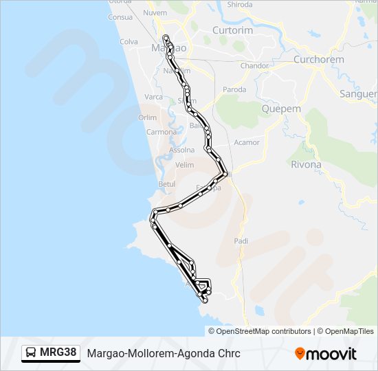 MRG38 Bus Line Map
