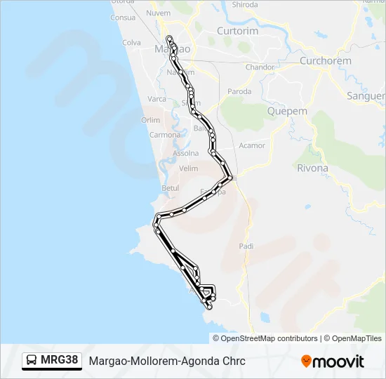 MRG38 Bus Line Map