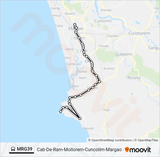 MRG39 Bus Line Map