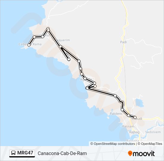 MRG47 Bus Line Map