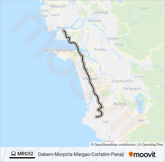 MRG52 Bus Line Map