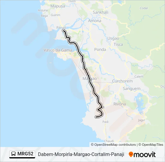 MRG52 Bus Line Map