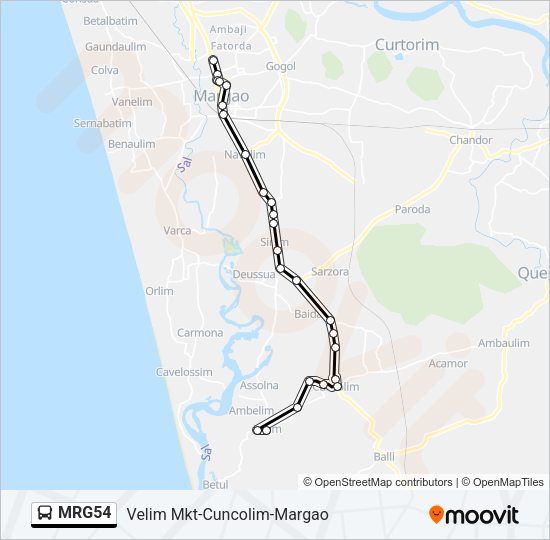 MRG54 Bus Line Map