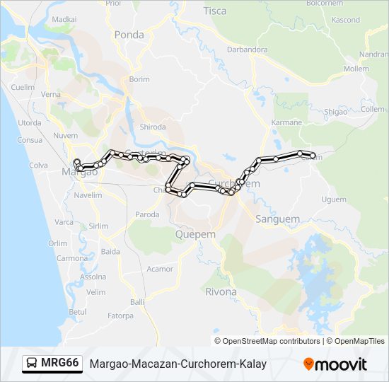 MRG66 Bus Line Map