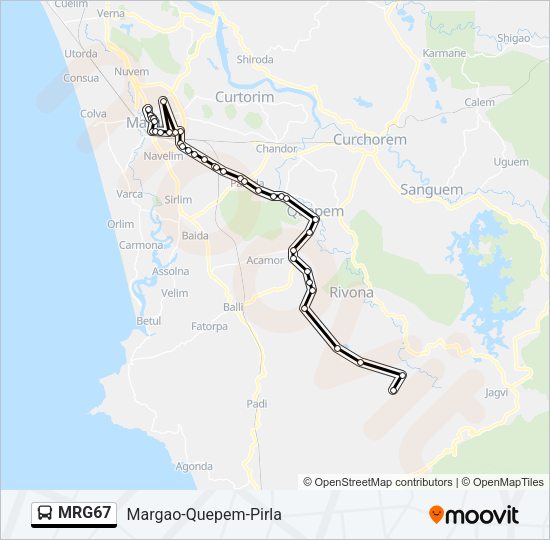 MRG67 Bus Line Map