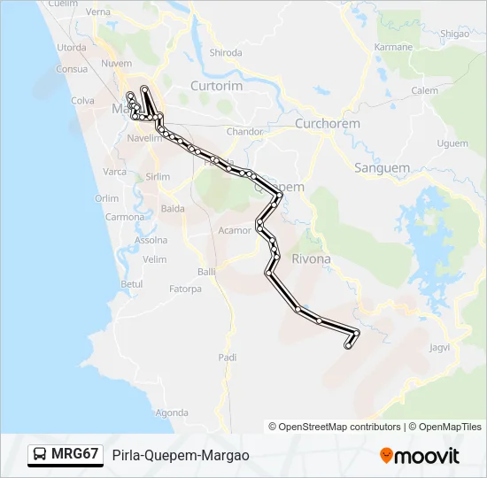 MRG67 Bus Line Map