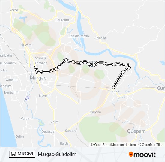 MRG69 Bus Line Map