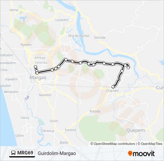 MRG69 Bus Line Map
