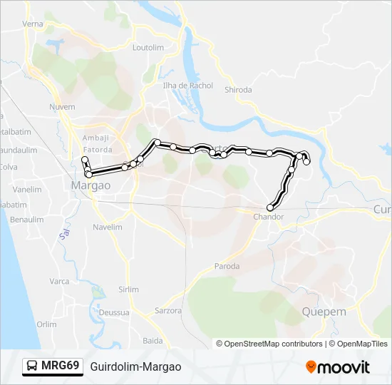MRG69 Bus Line Map