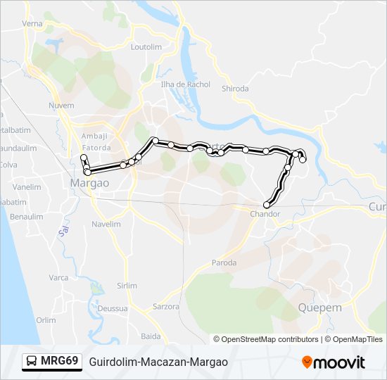 MRG69 Bus Line Map