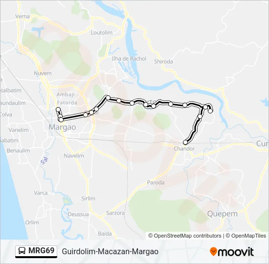 MRG69 Bus Line Map