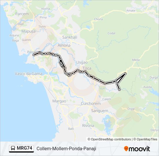 MRG74 Bus Line Map