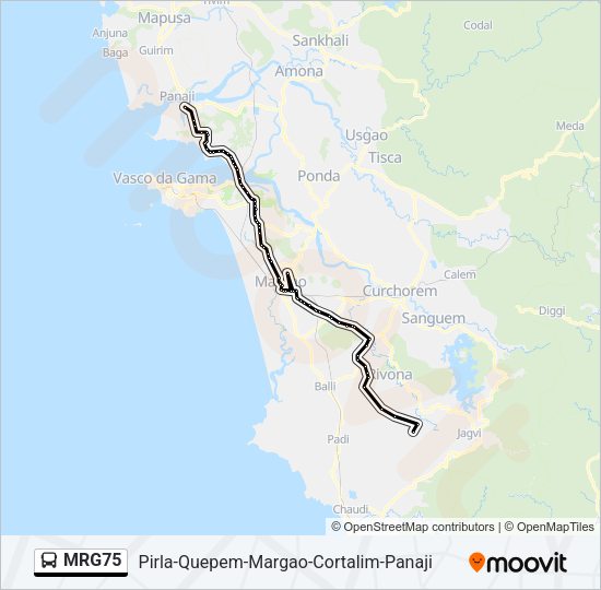 MRG75 Bus Line Map