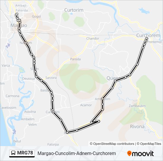 MRG78 Bus Line Map