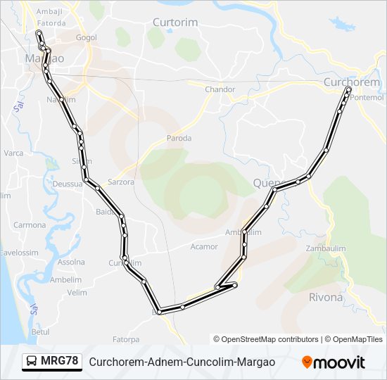MRG78 Bus Line Map