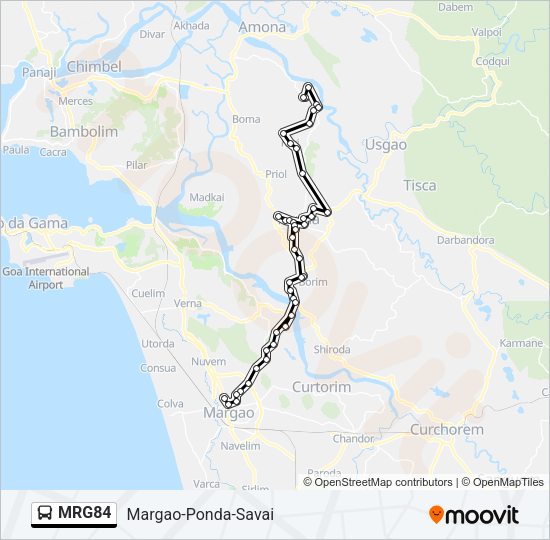 MRG84 Bus Line Map