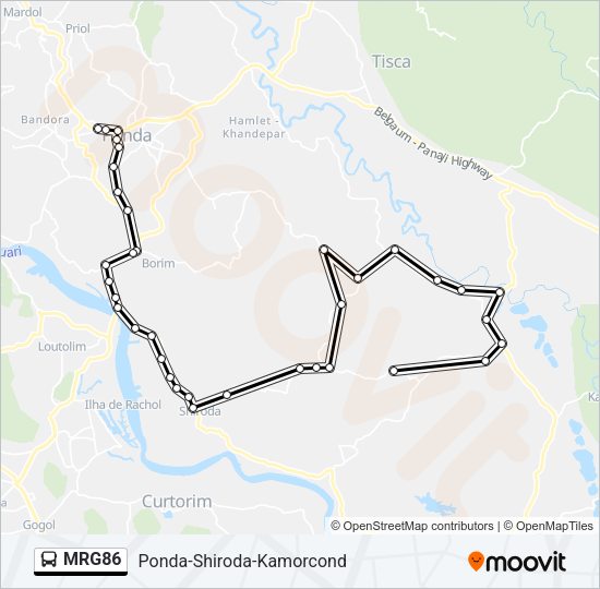 MRG86 Bus Line Map