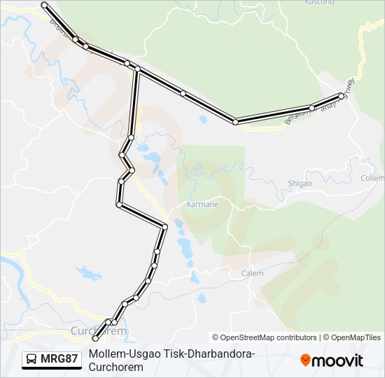 MRG87 Bus Line Map