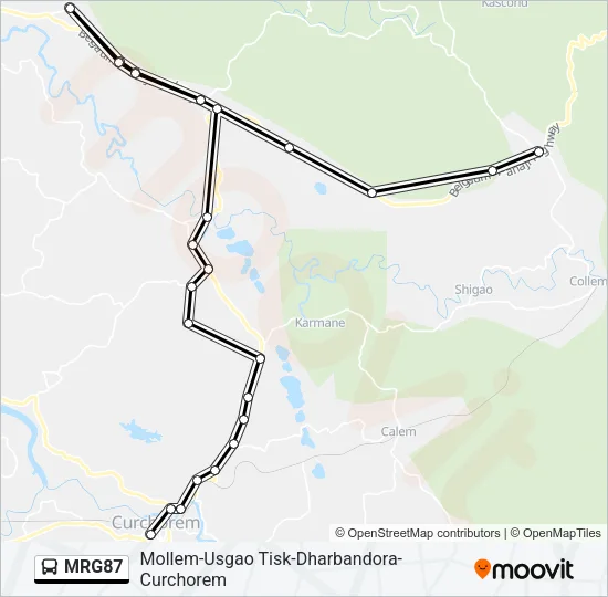 MRG87 Bus Line Map