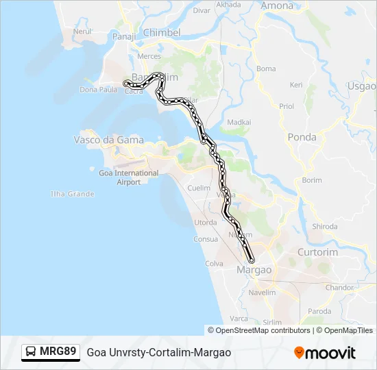 MRG89 Bus Line Map