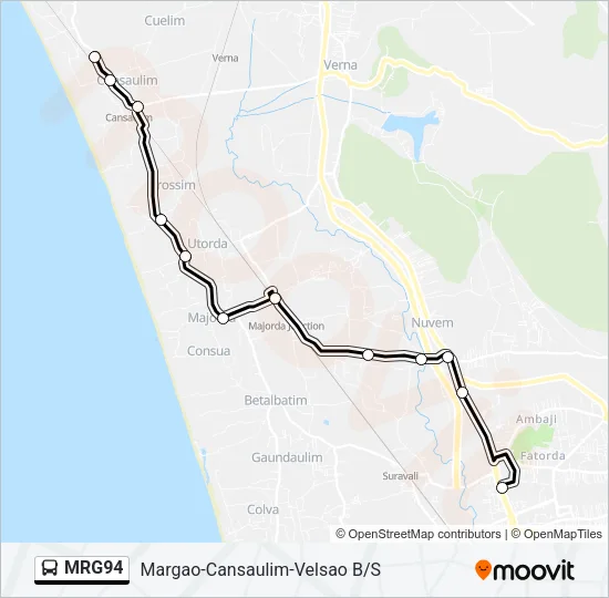 MRG94 Bus Line Map