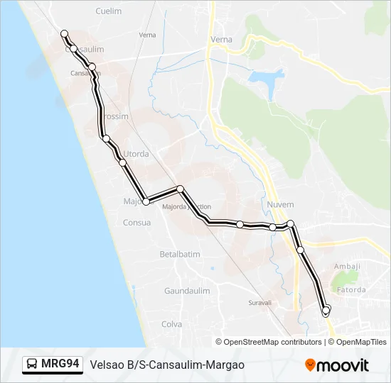 MRG94 Bus Line Map