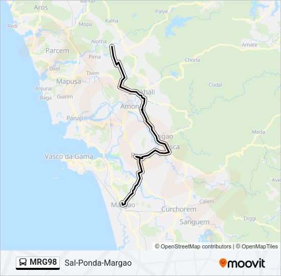 MRG98 Bus Line Map