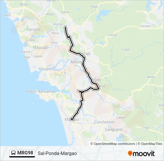 MRG98 Bus Line Map