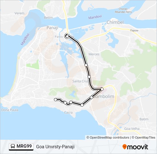 MRG99 Bus Line Map