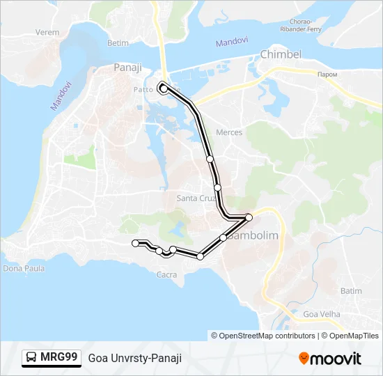 MRG99 Bus Line Map