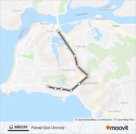 MRG99 Bus Line Map