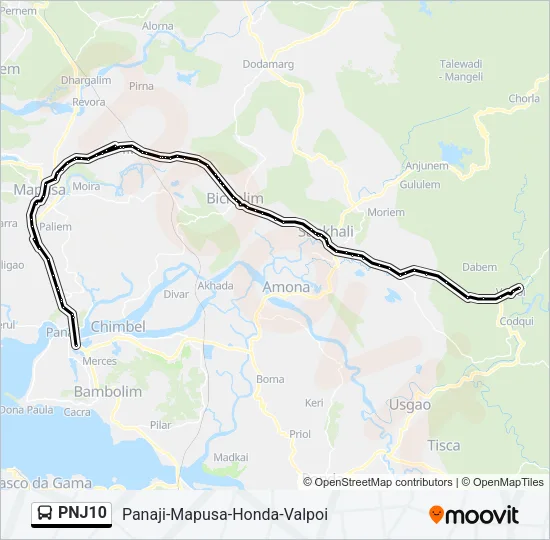 PNJ10 Bus Line Map