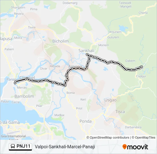 PNJ11 Bus Line Map