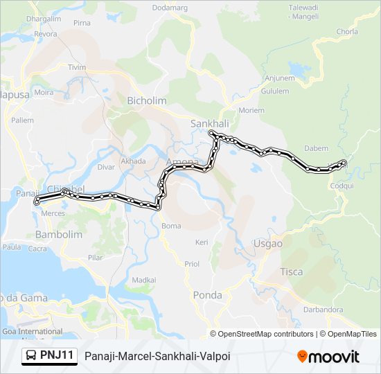 PNJ11 Bus Line Map