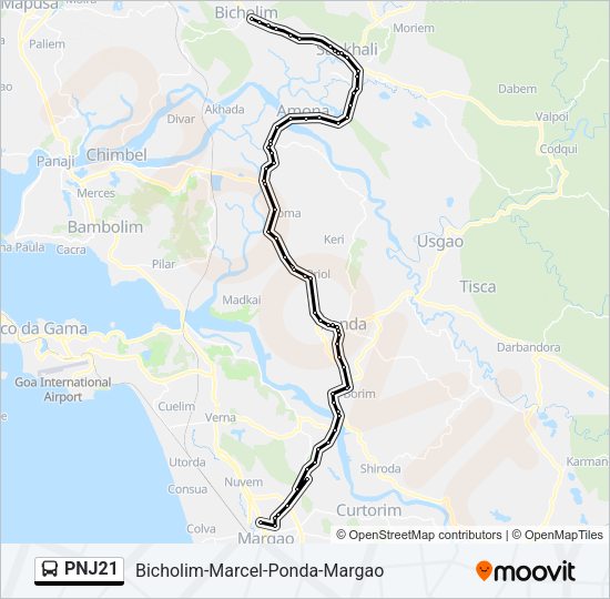 PNJ21 Bus Line Map