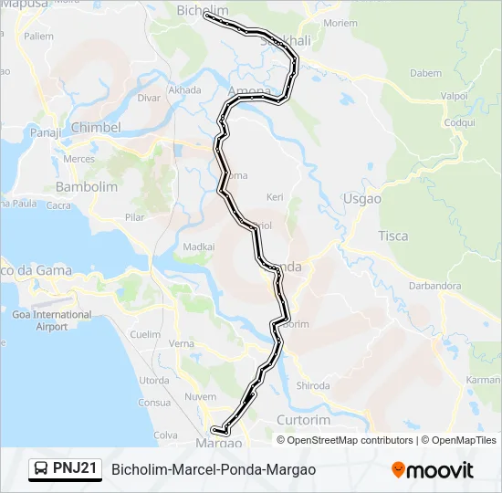 PNJ21 Bus Line Map