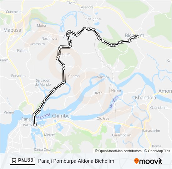 PNJ22 Bus Line Map