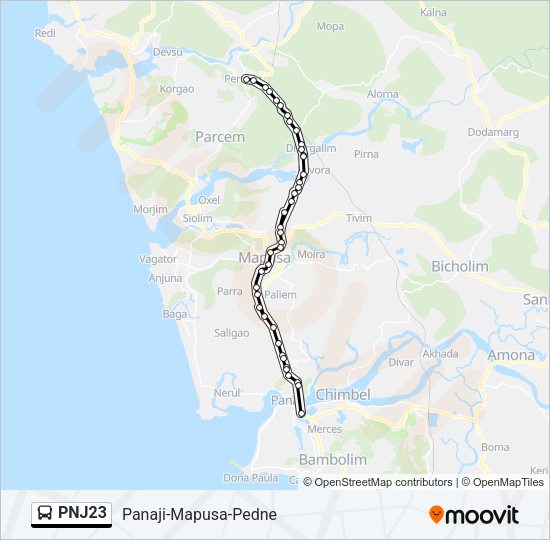 PNJ23 Bus Line Map