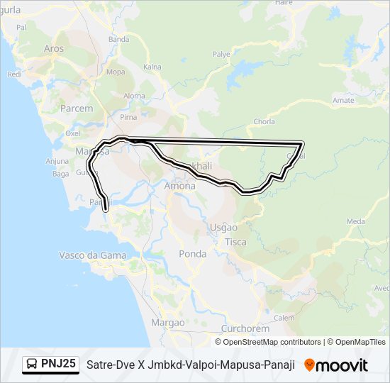 PNJ25 Bus Line Map