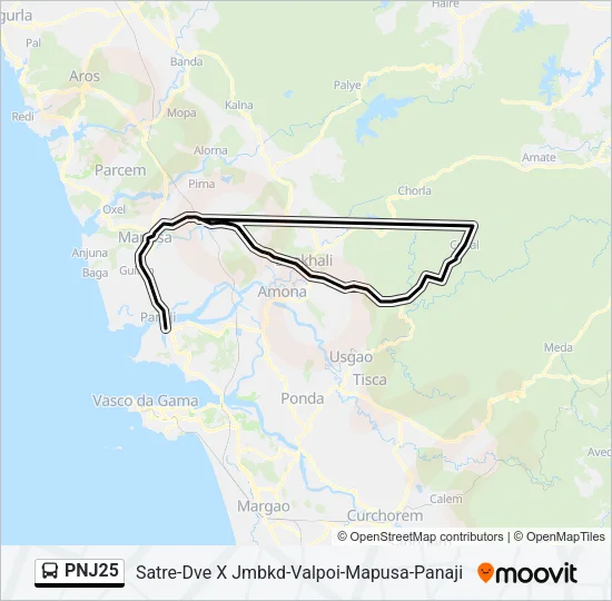 PNJ25 Bus Line Map