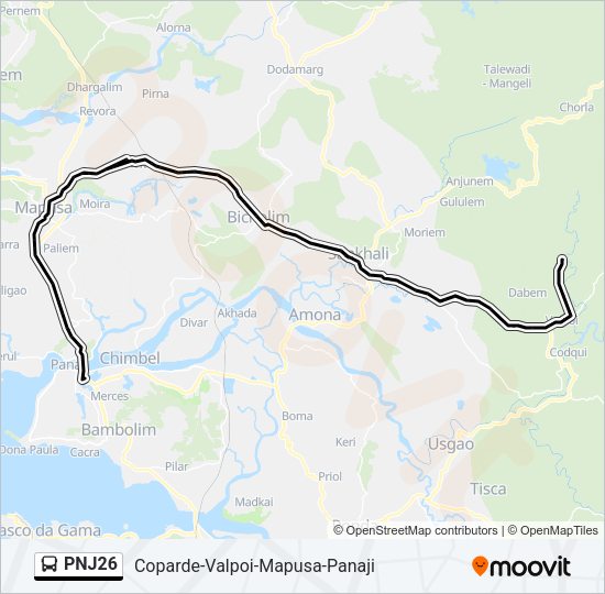 PNJ26 Bus Line Map