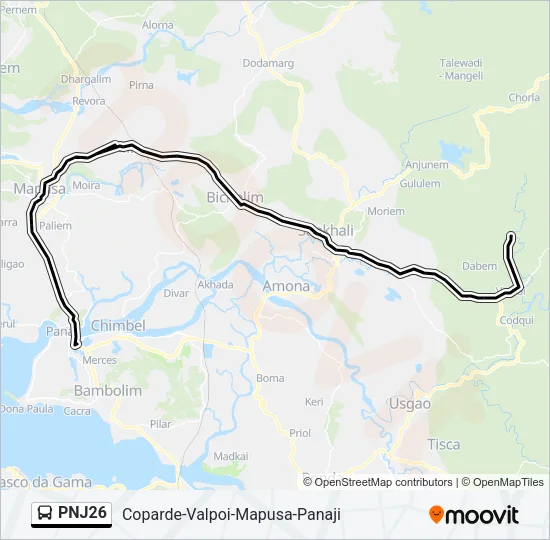 PNJ26 Bus Line Map