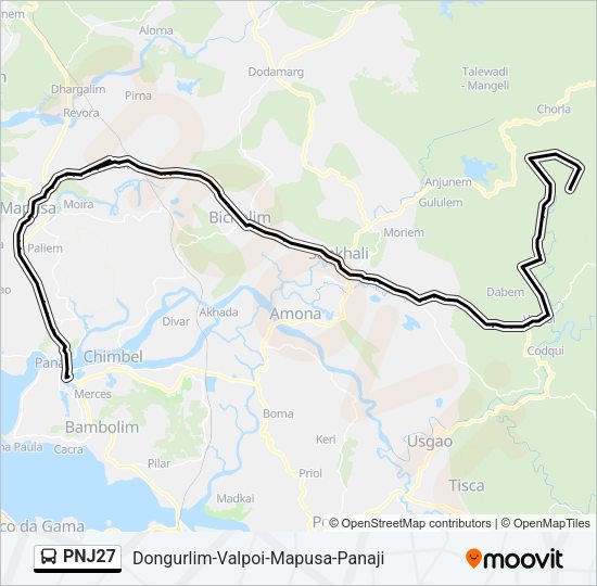PNJ27 Bus Line Map