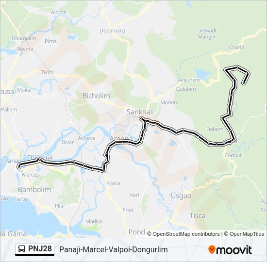 PNJ28 Bus Line Map