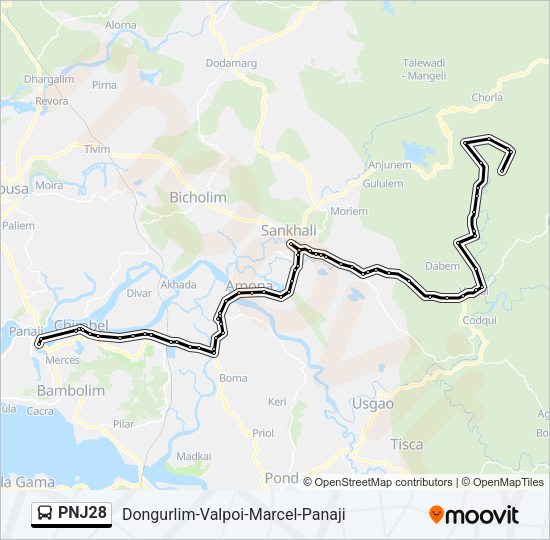 PNJ28 Bus Line Map