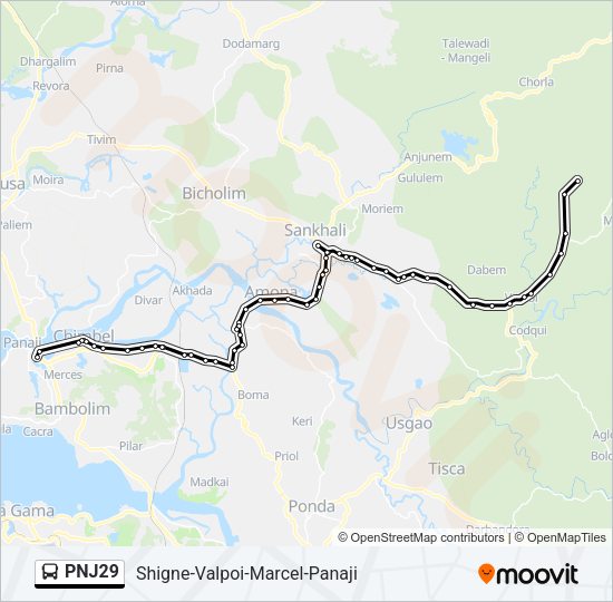 PNJ29 Bus Line Map