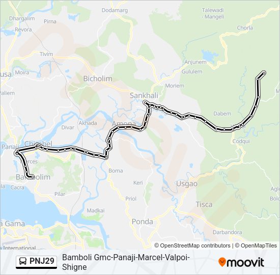 PNJ29 Bus Line Map
