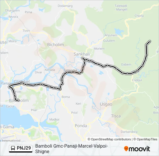 PNJ29 Bus Line Map
