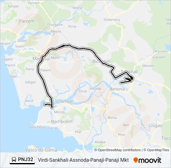 PNJ32 Bus Line Map