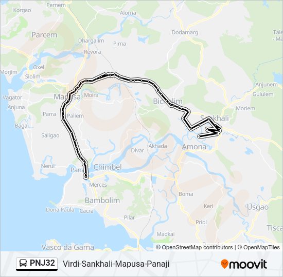 PNJ32 Bus Line Map